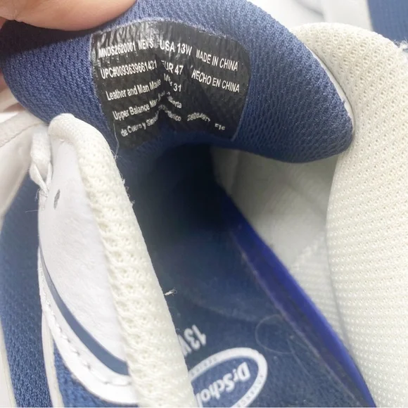 Dr Scholls Men's White and Blue Athletic Sneakers Shoes Size 13.W - Picture 9 of 10